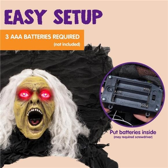 Zombie Halloween Decoration Outdoor Witch Groundbreaker Halloween - Picture 5 of 8